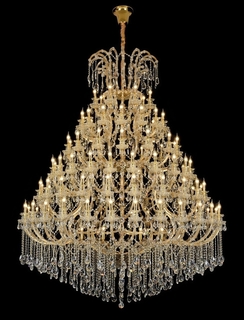 Italian Premium Gold Plated Crystal Chandelier – 96 Lights